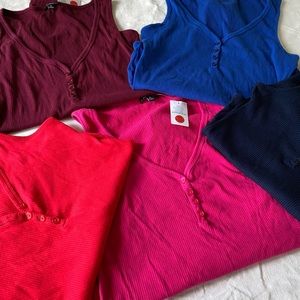 ❤️💙🧡💛💚 5 Body Suits 💙💛🧡💜❤️